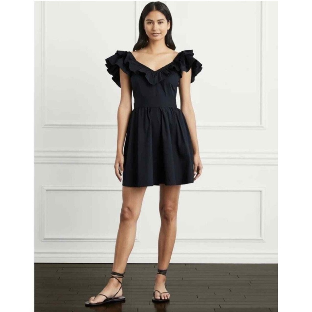 NWOT Hill House Black Poplin The Ana Dress